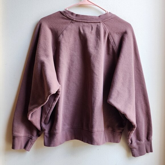 Old Navy Mauve Cropped Batwing Sweatshirt Size Large - Picture 12 of 14